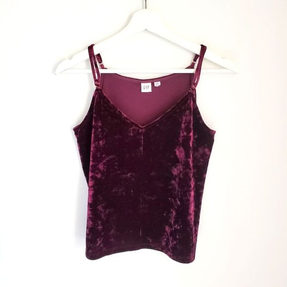Gap Burgundy Velvet Tank SP - Picture 1 of 3
